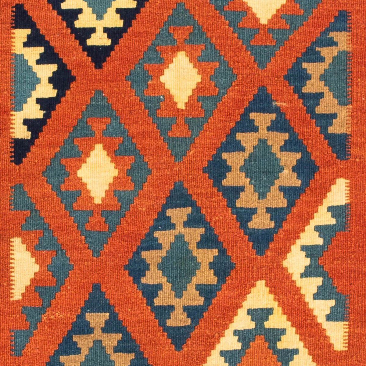 Alfombra Kelim - Oriental cuadrado  - 103 x 103 cm - óxido