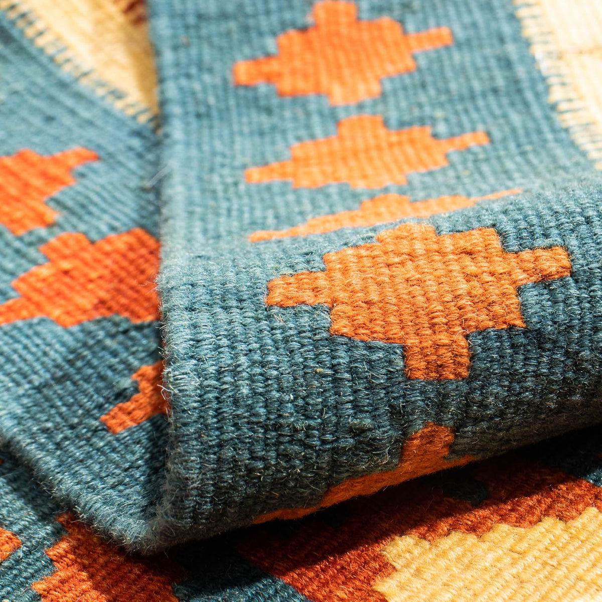 Alfombra Kelim - Oriental cuadrado  - 103 x 103 cm - óxido