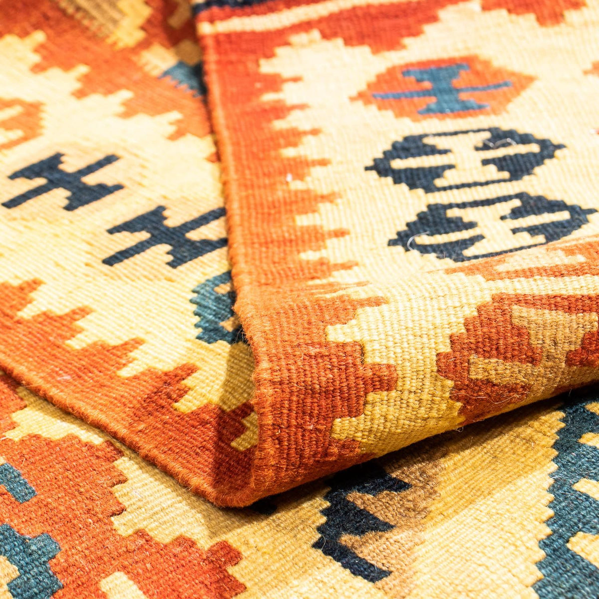 Alfombra Kelim - Oriental cuadrado  - 103 x 100 cm - beige