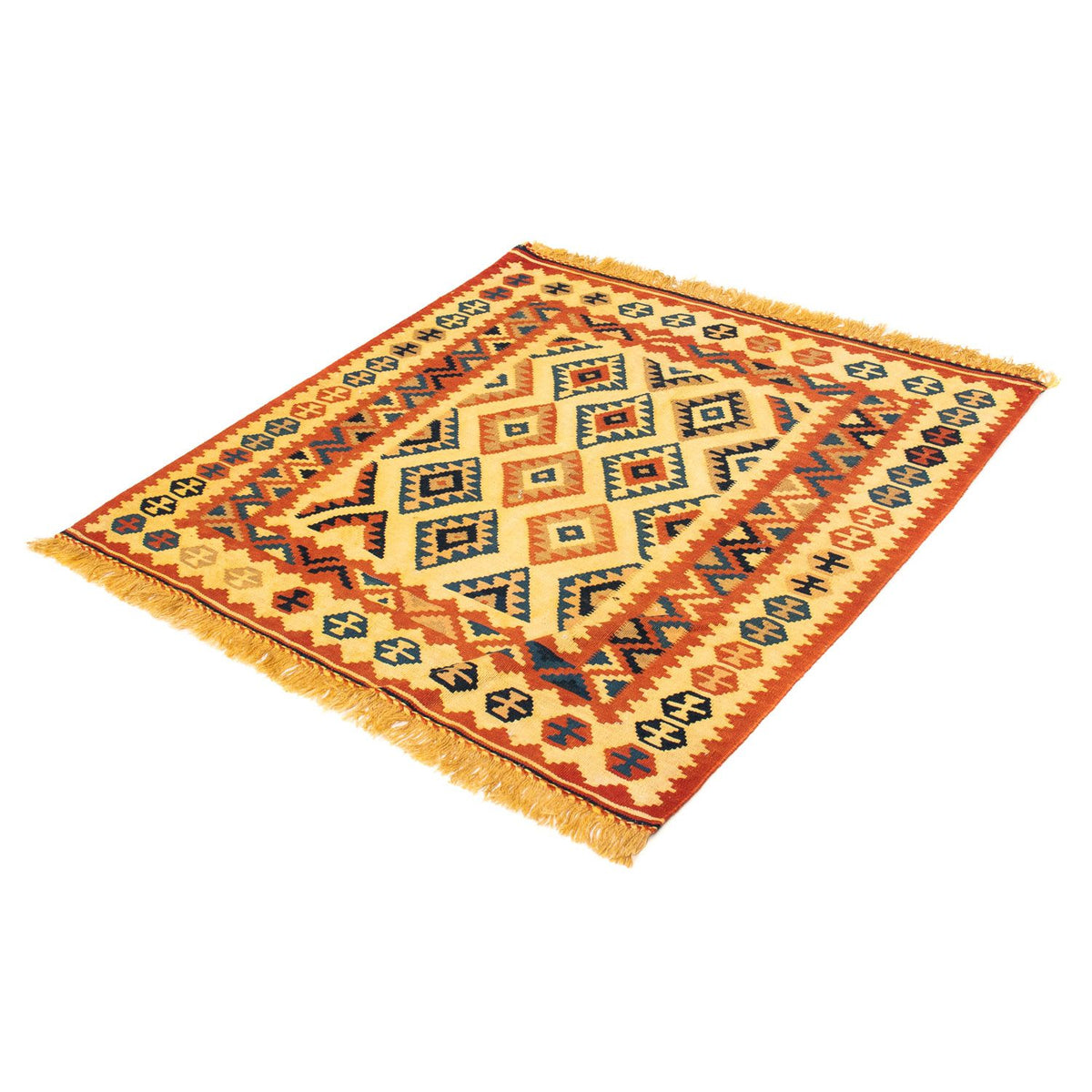 Alfombra Kelim - Oriental cuadrado  - 103 x 100 cm - beige