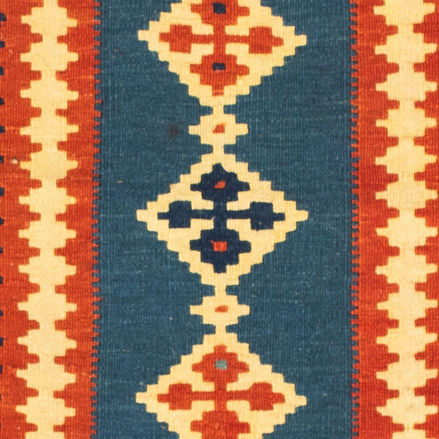 Alfombra Kelim - Oriental cuadrado  - 100 x 100 cm - azul oscuro