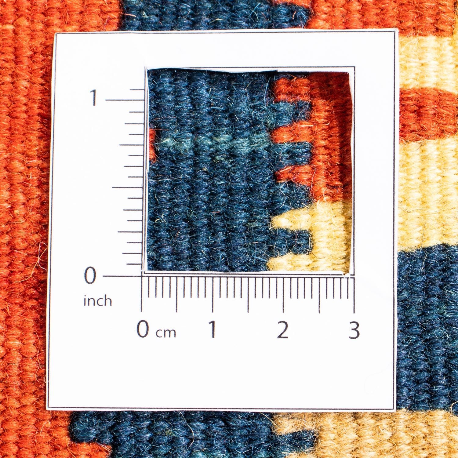 Alfombra Kelim - Oriental cuadrado  - 100 x 100 cm - azul oscuro