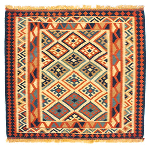 Alfombra Kelim - Oriental cuadrado  - 103 x 100 cm - beige