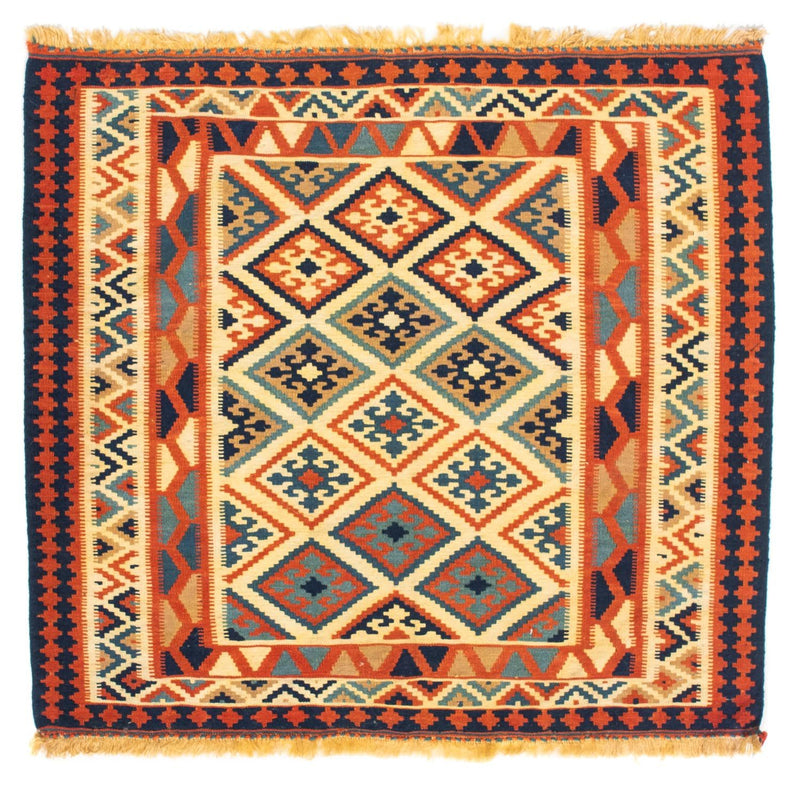 Alfombra Kelim - Oriental cuadrado  - 103 x 100 cm - beige