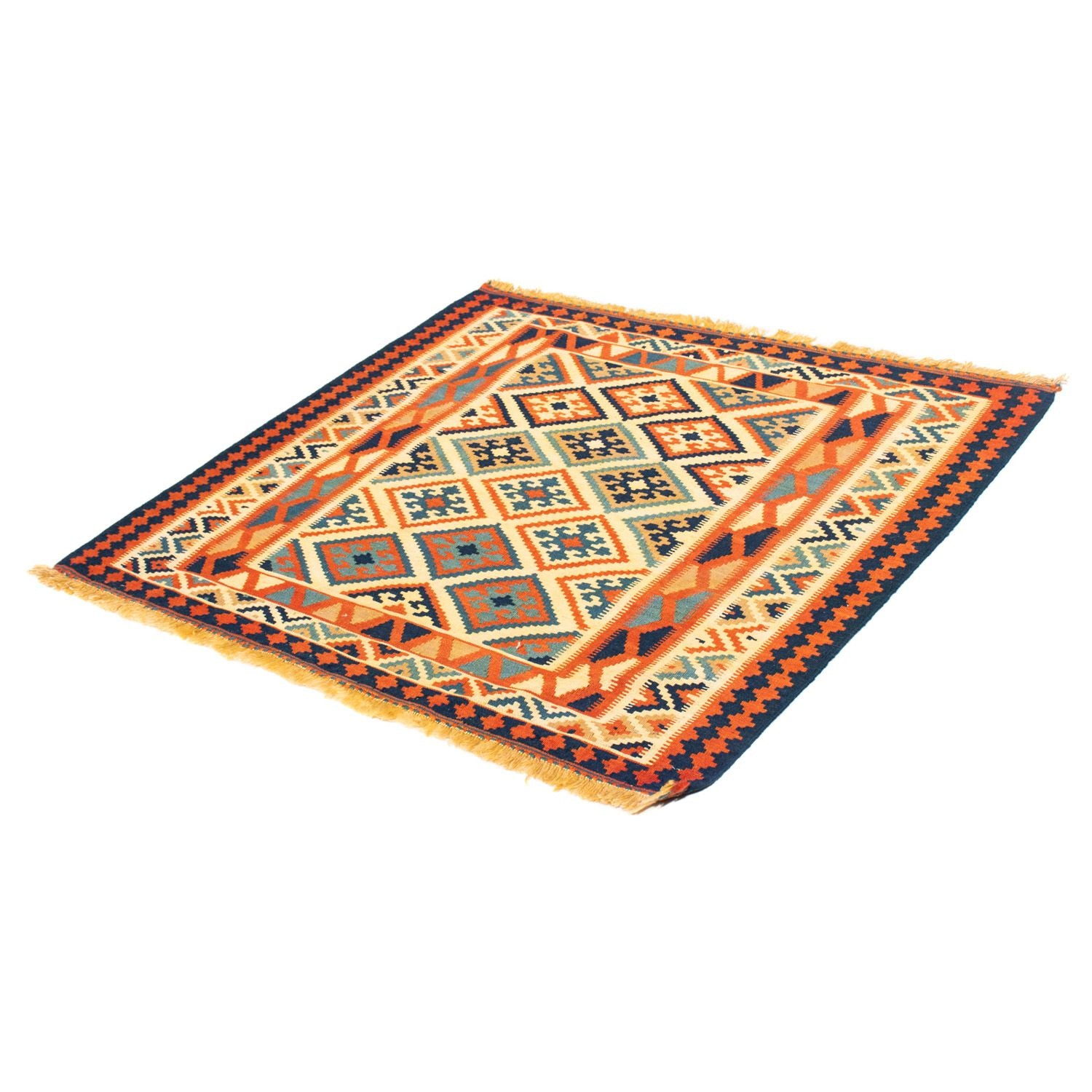 Alfombra Kelim - Oriental cuadrado  - 103 x 100 cm - beige