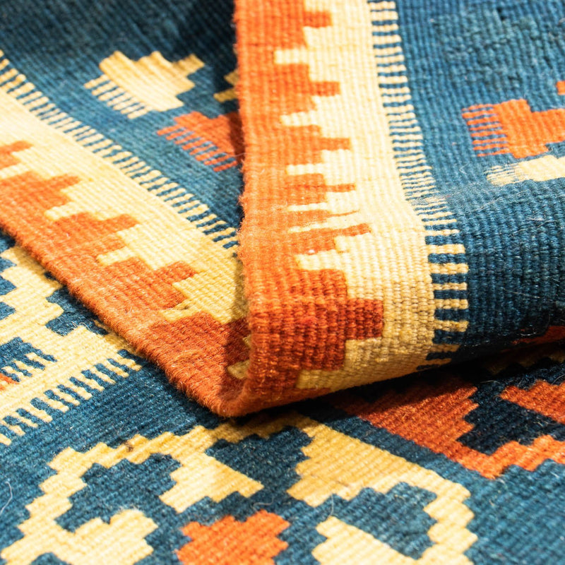 Alfombra Kelim - Oriental cuadrado  - 105 x 103 cm - azul oscuro