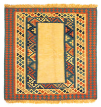 Alfombra Kelim - Oriental cuadrado  - 100 x 97 cm - beige