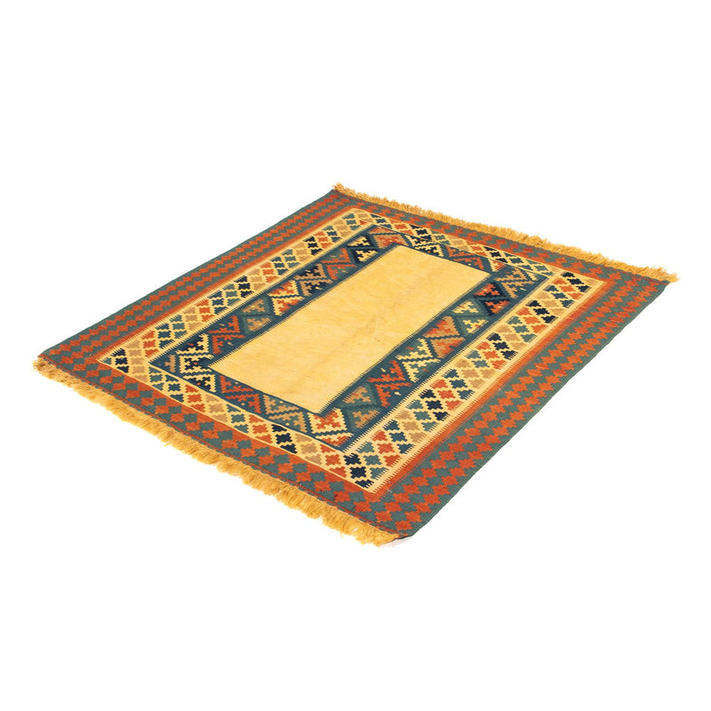Alfombra Kelim - Oriental cuadrado  - 100 x 97 cm - beige