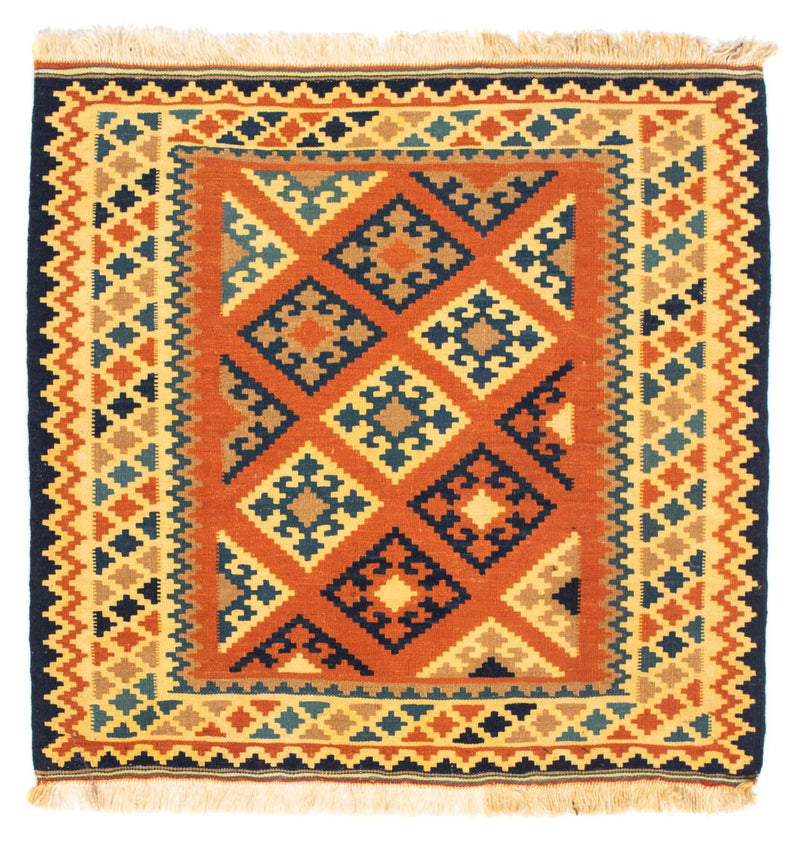 Alfombra Kelim - Oriental cuadrado  - 103 x 100 cm - óxido