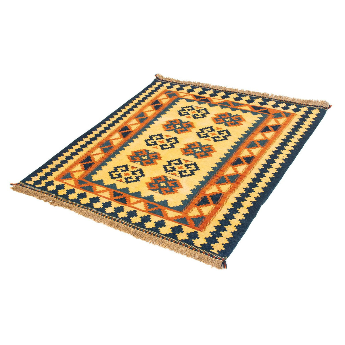 Alfombra Kelim - Oriental cuadrado  - 107 x 100 cm - beige claro