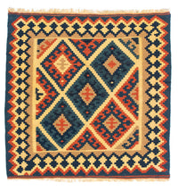 Alfombra Kelim - Oriental cuadrado  - 98 x 96 cm - multicolor