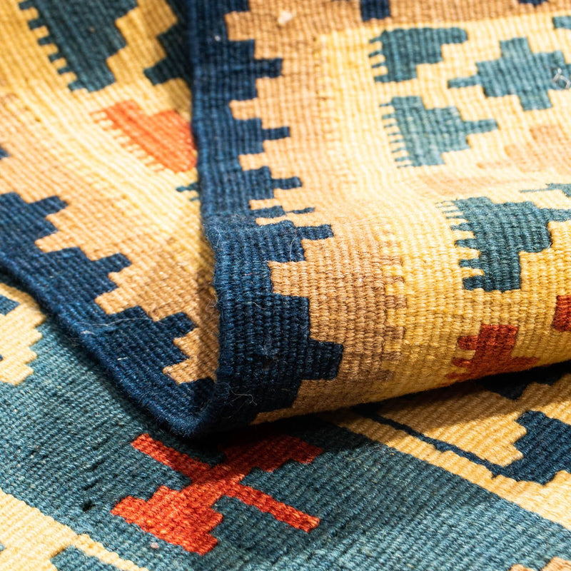 Alfombra Kelim - Oriental cuadrado  - 101 x 95 cm - oro