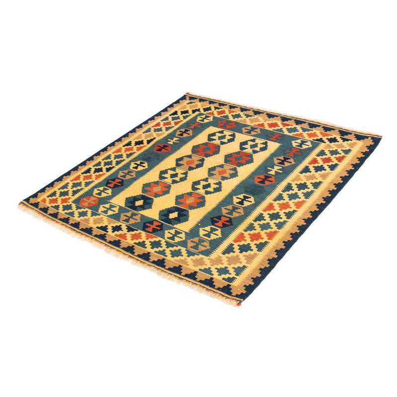 Alfombra Kelim - Oriental cuadrado  - 101 x 95 cm - oro