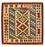 Alfombra Kelim - Oriental cuadrado  - 100 x 100 cm - azul
