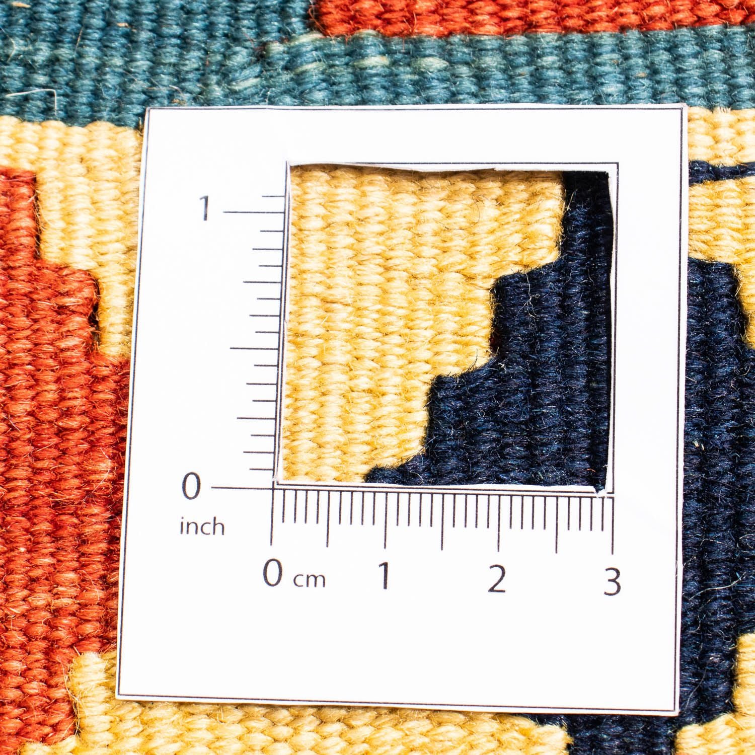 Alfombra Kelim - Oriental cuadrado  - 100 x 100 cm - azul