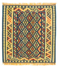 Alfombra Kelim - Oriental cuadrado  - 107 x 100 cm - azul oscuro