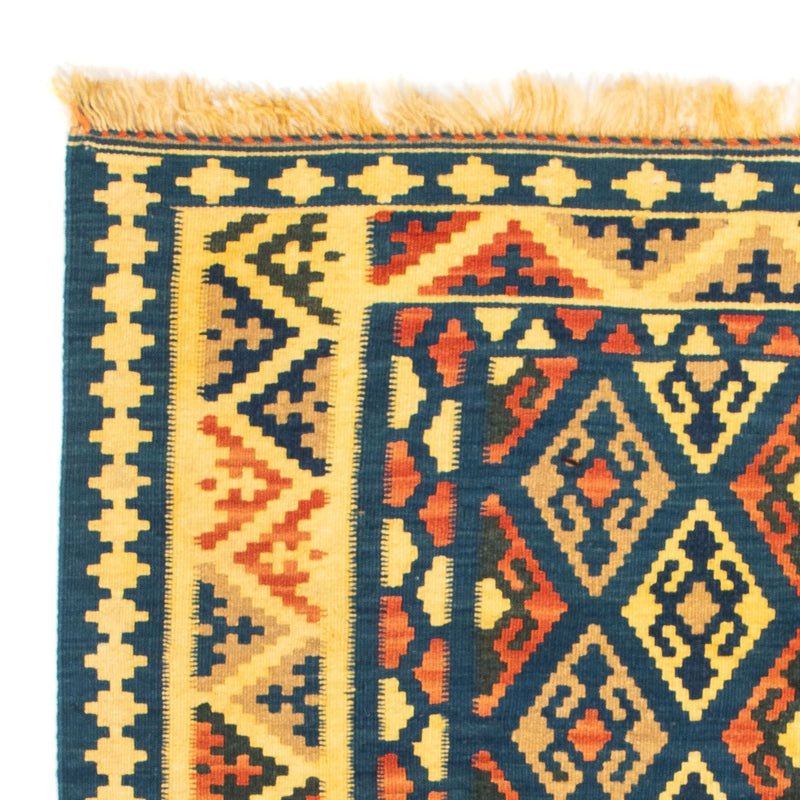 Alfombra Kelim - Oriental cuadrado  - 107 x 100 cm - azul oscuro