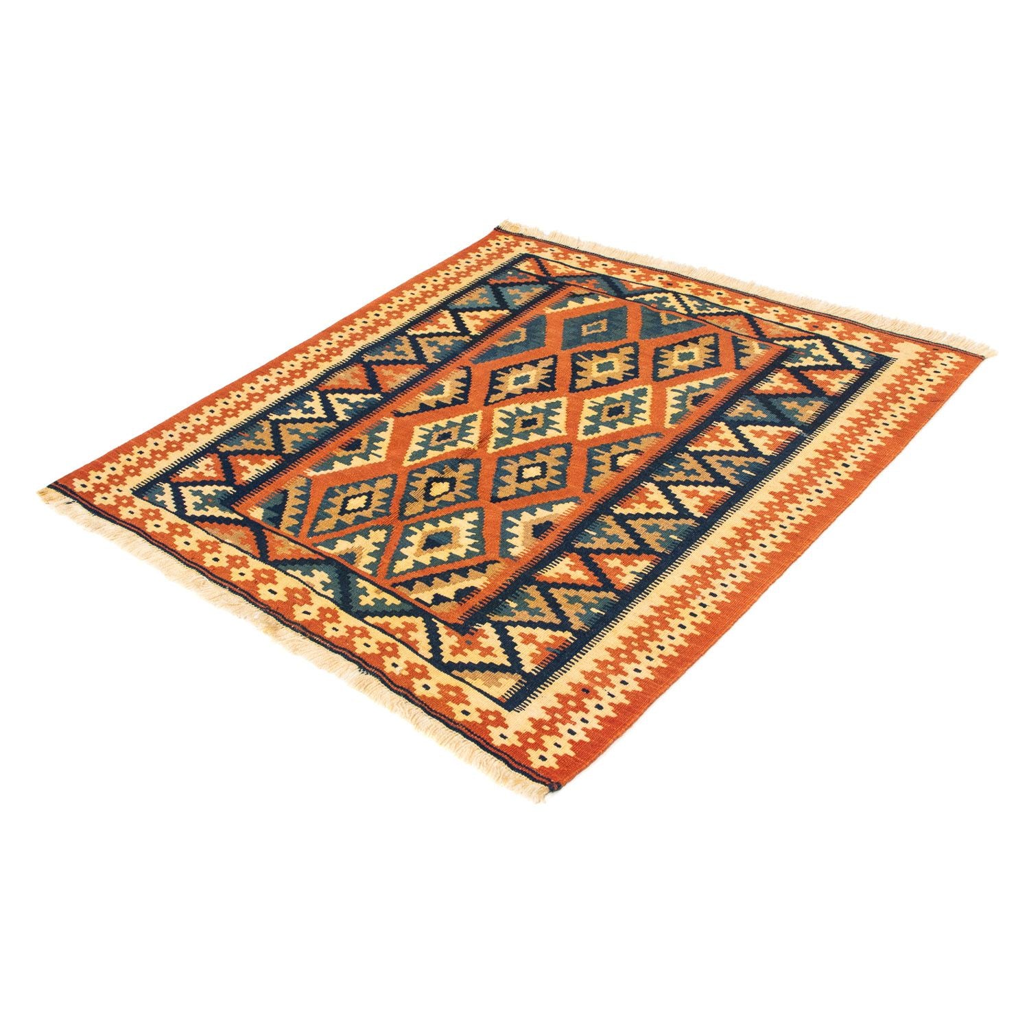Alfombra Kelim - Oriental cuadrado  - 107 x 100 cm - óxido