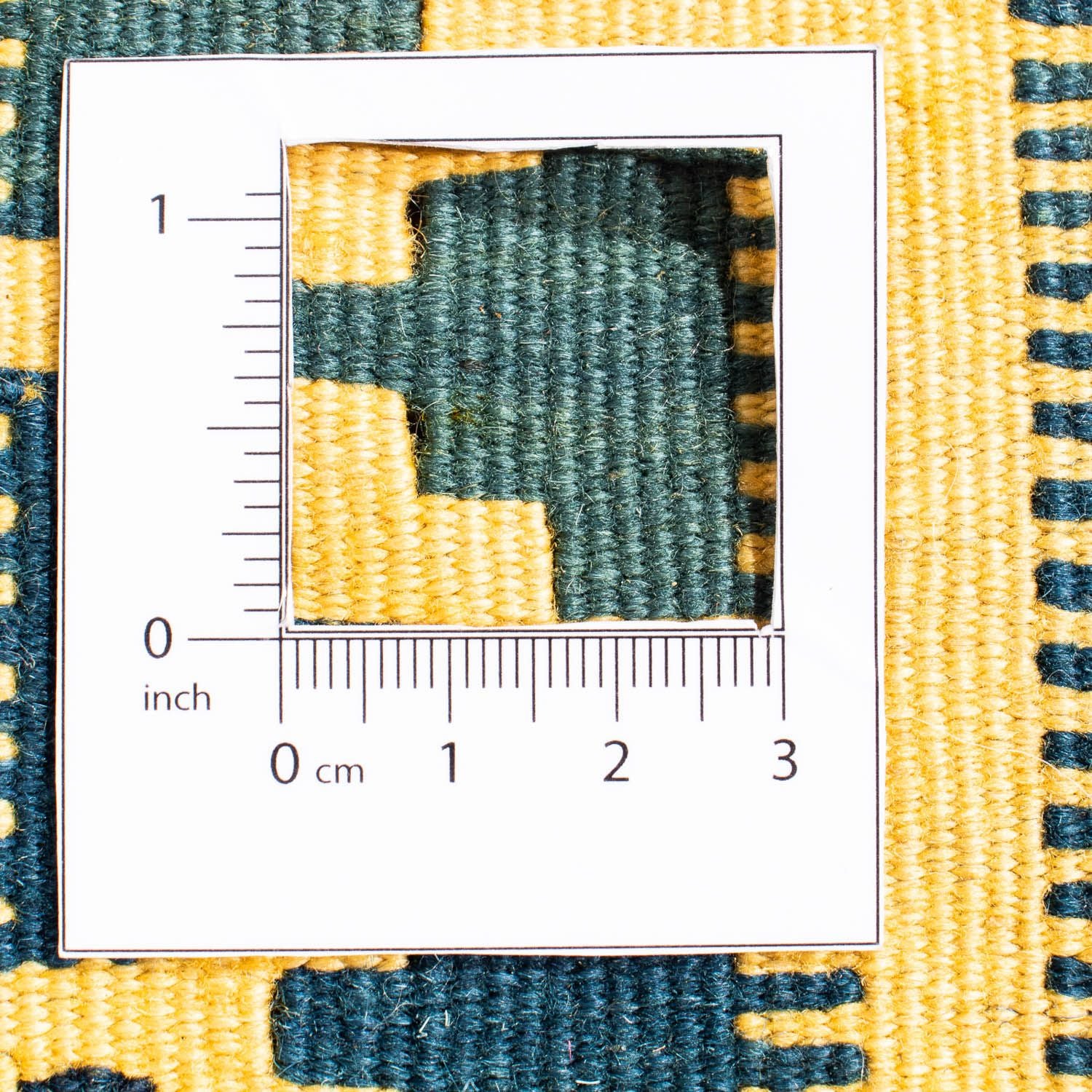 Alfombra Kelim - Oriental cuadrado  - 102 x 95 cm - amarillo