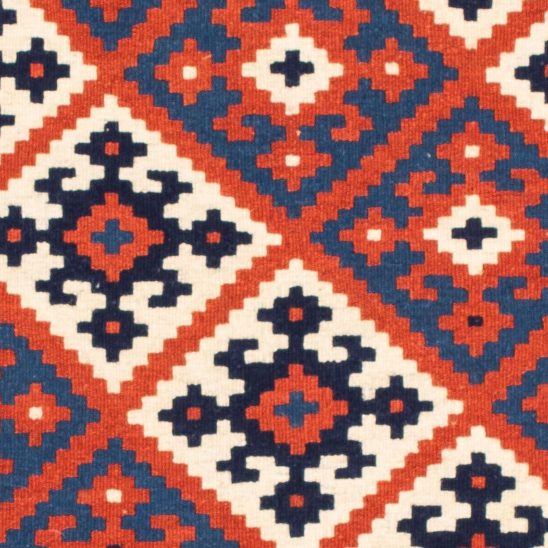 Alfombra Kelim - Oriental cuadrado  - 103 x 101 cm - rojo oscuro