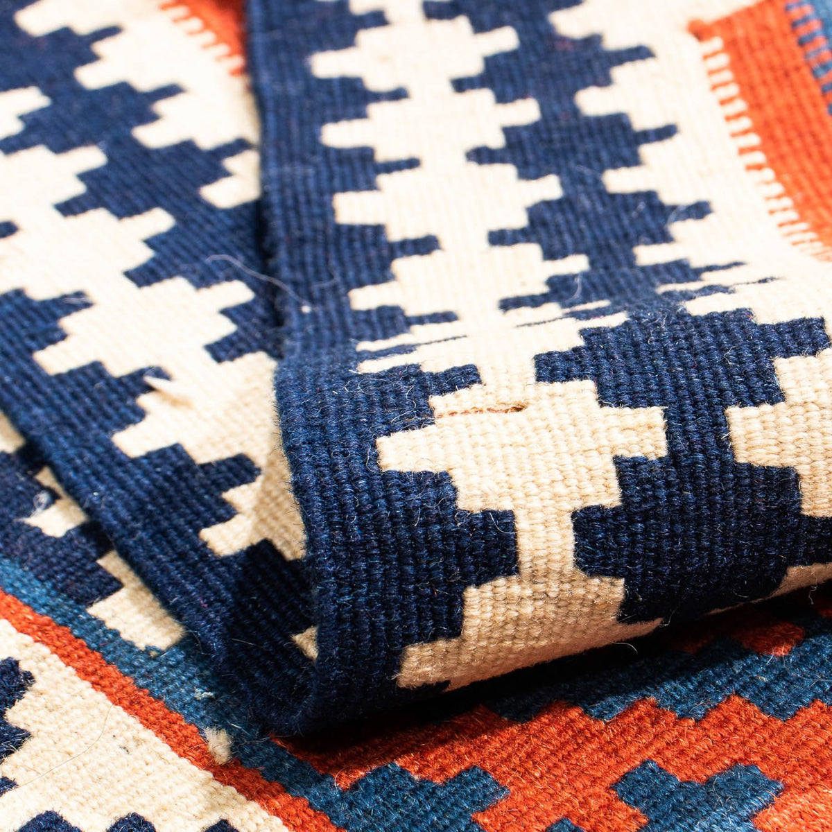 Alfombra Kelim - Oriental cuadrado  - 103 x 101 cm - rojo oscuro