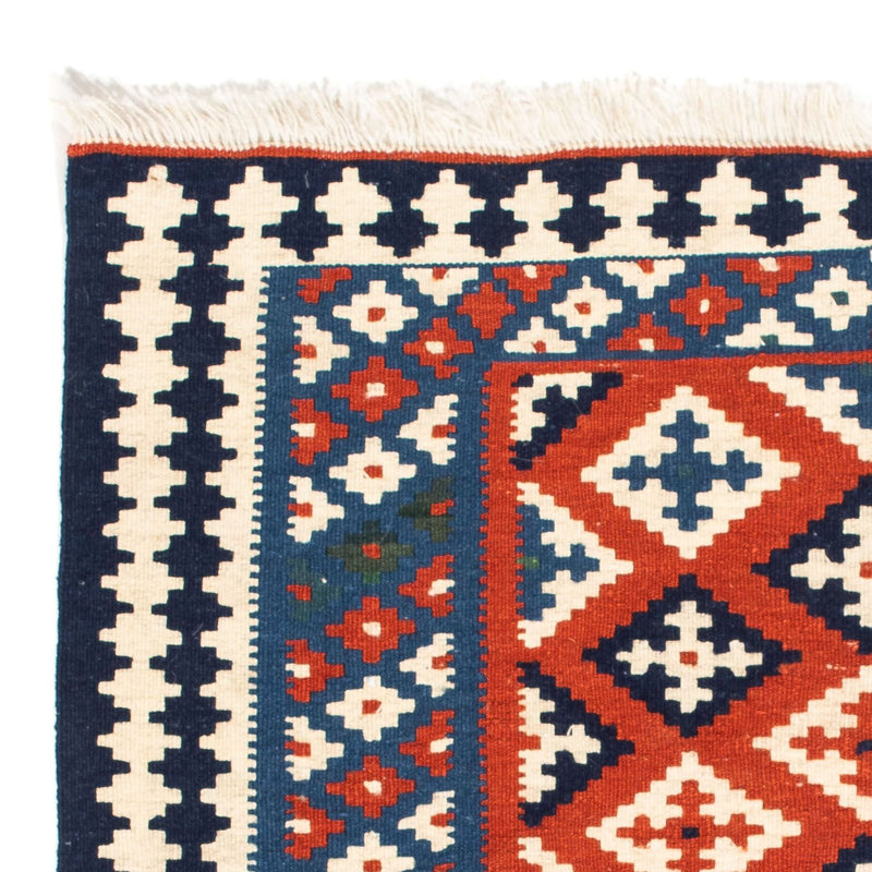 Alfombra Kelim - Oriental cuadrado  - 103 x 100 cm - azul oscuro