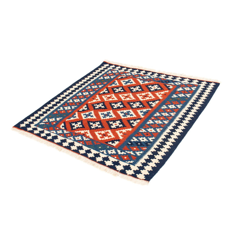 Alfombra Kelim - Oriental cuadrado  - 103 x 100 cm - azul oscuro