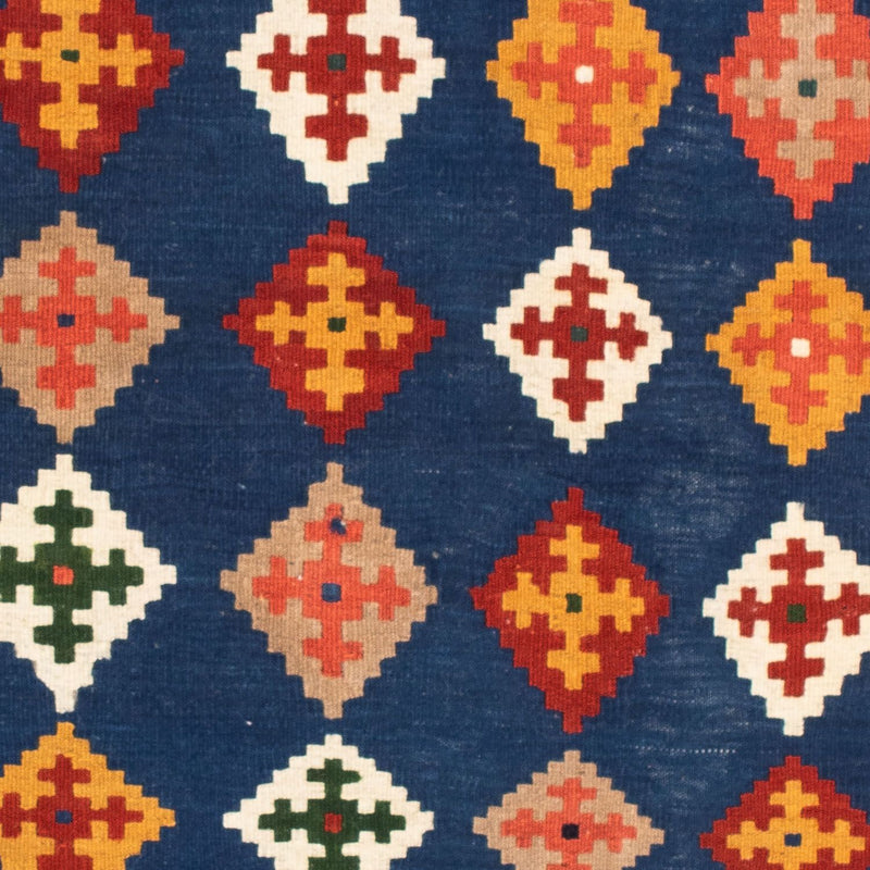 Alfombra Kelim - Oriental cuadrado  - 98 x 98 cm - azul oscuro