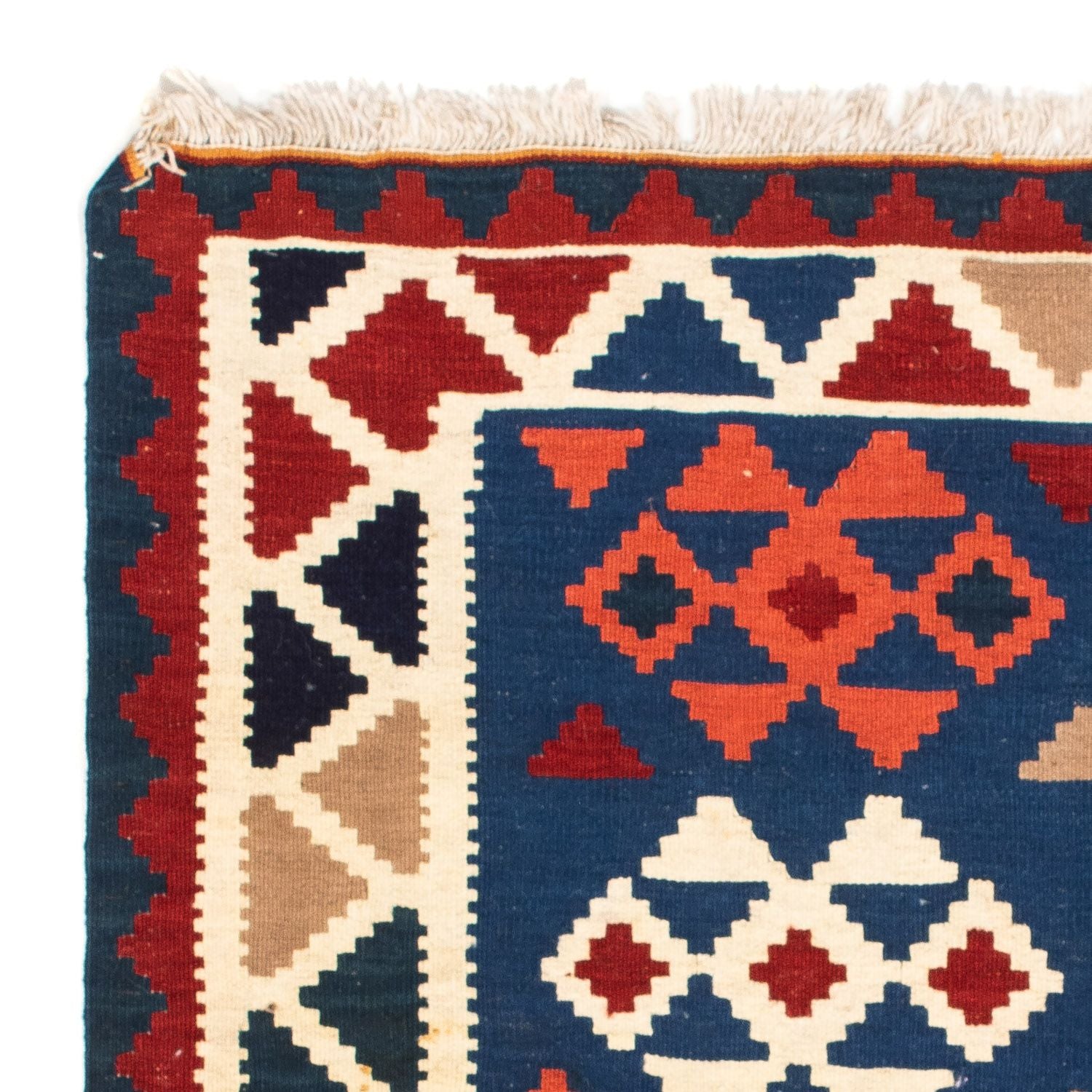 Alfombra Kelim - Oriental cuadrado  - 104 x 102 cm - azul oscuro
