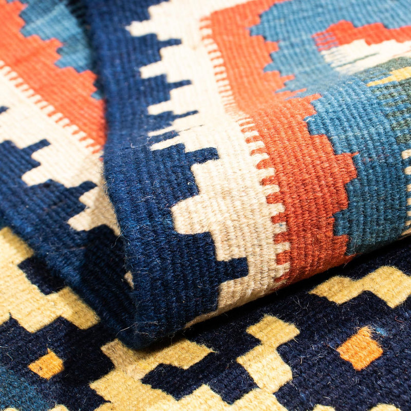 Alfombra Kelim - Oriental cuadrado  - 103 x 93 cm - azul claro