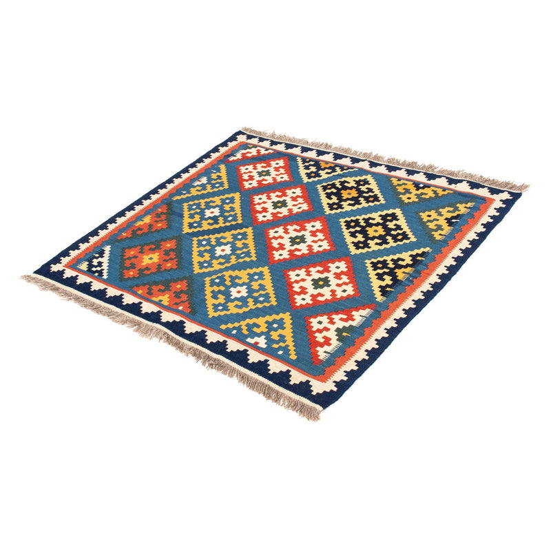 Alfombra Kelim - Oriental cuadrado  - 103 x 93 cm - azul claro