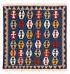 Kilim Fars Alfombra 96x96cm - Cuadrado / Azul Oscuro / 96 x 96 cm Cuadrado
