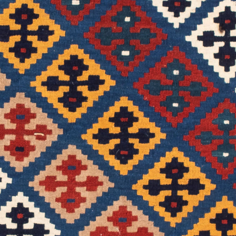 Alfombra Kelim - Oriental cuadrado  - 104 x 103 cm - azul oscuro