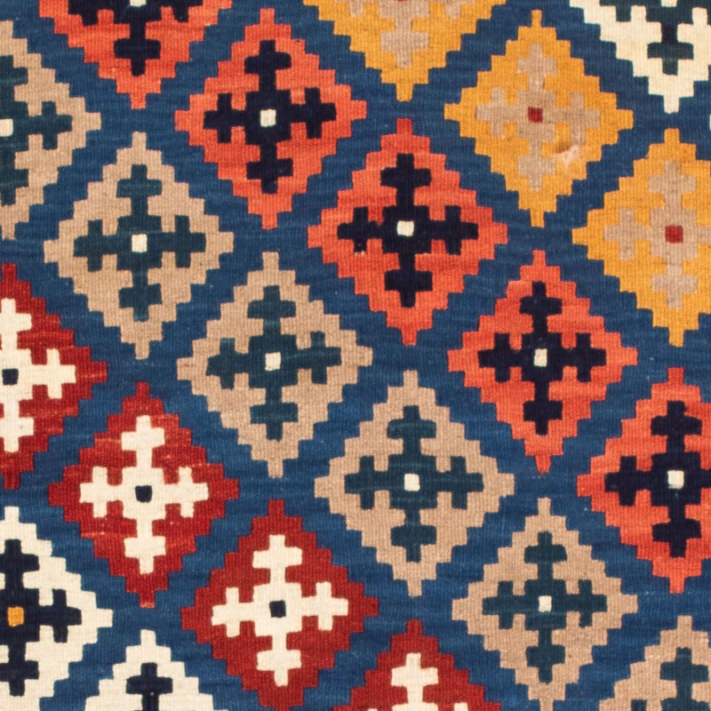 Alfombra Kelim - Oriental cuadrado  - 103 x 97 cm - azul oscuro