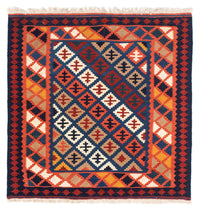 Alfombra Kelim - Oriental cuadrado  - 104 x 100 cm - azul oscuro