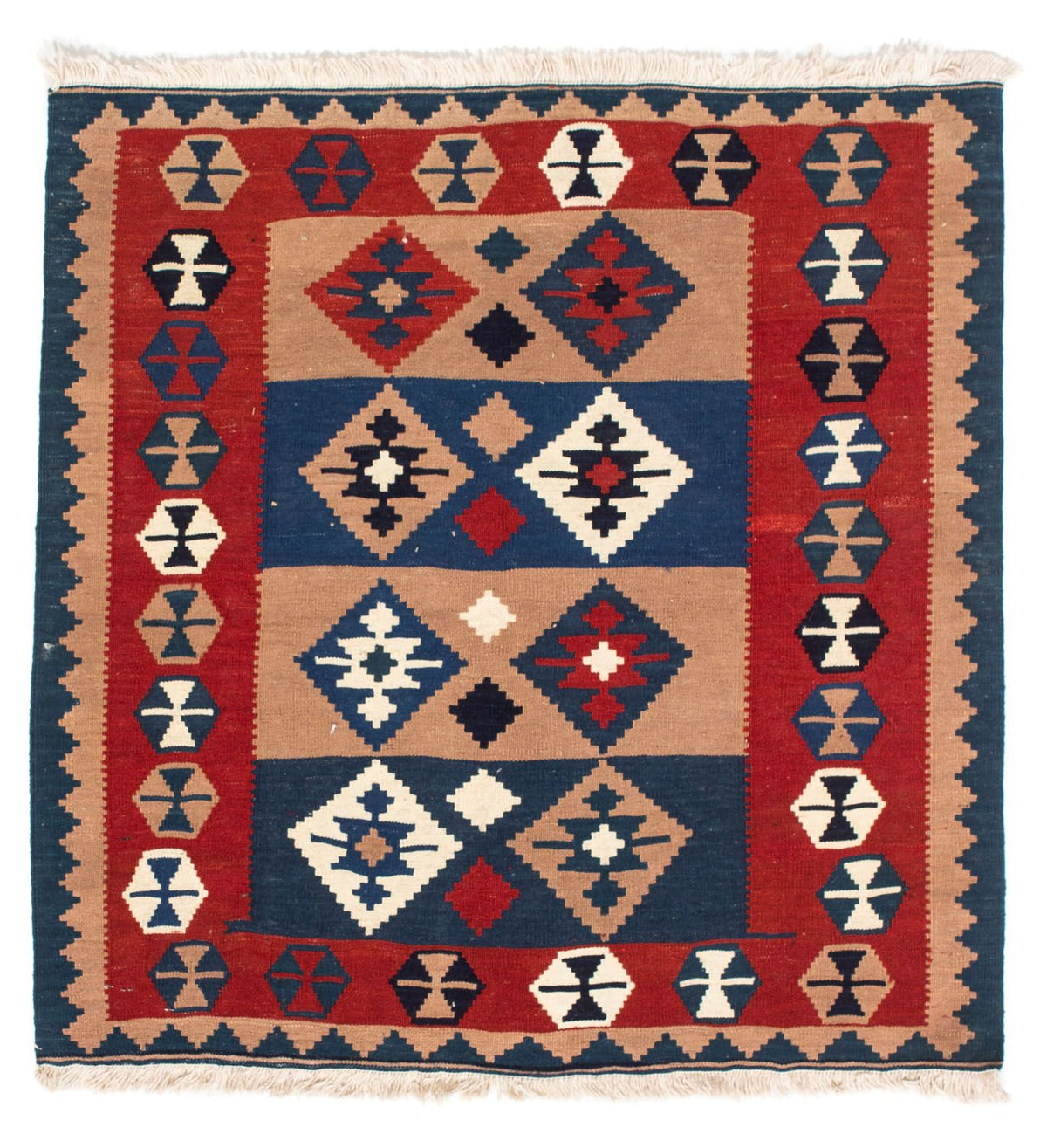 Alfombra Kelim - Oriental cuadrado  - 100 x 97 cm - multicolor
