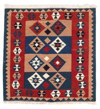 Alfombra Kelim - Oriental cuadrado  - 100 x 97 cm - multicolor
