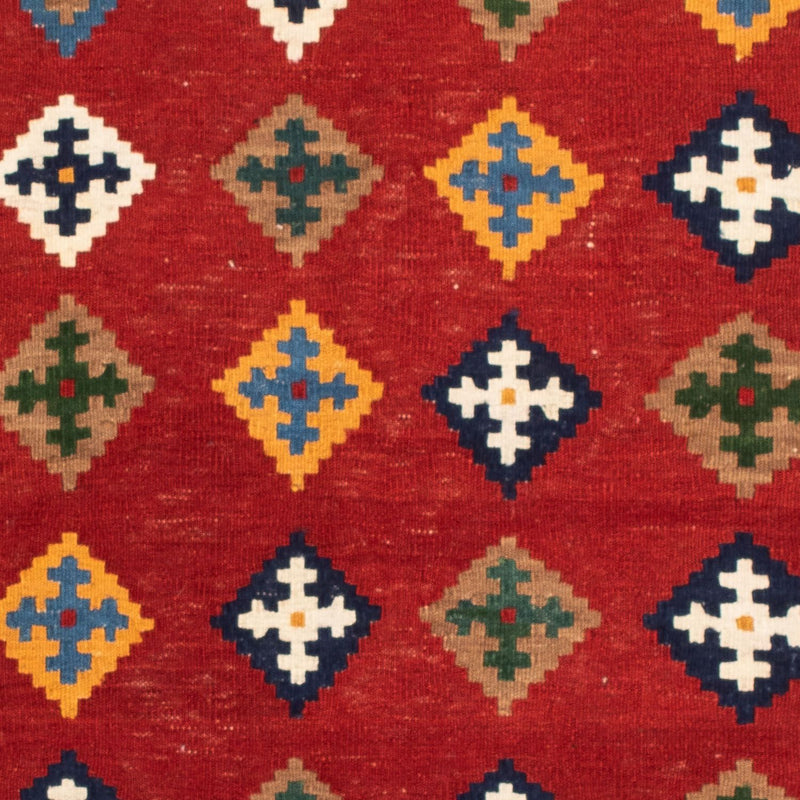 Alfombra Kelim - Oriental cuadrado  - 104 x 101 cm - rojo oscuro