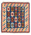 Alfombra Kelim - Oriental cuadrado  - 103 x 100 cm - azul oscuro