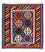 Alfombra Kelim - Oriental cuadrado  - 102 x 100 cm - azul