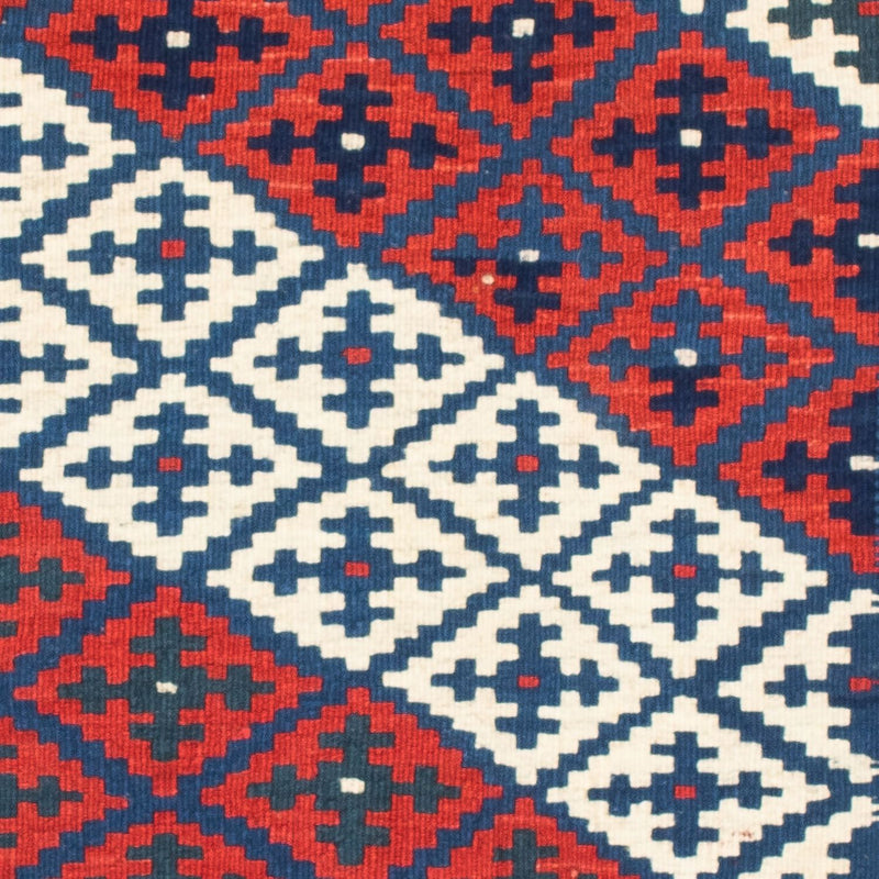 Alfombra Kelim - Oriental cuadrado  - 100 x 95 cm - azul oscuro