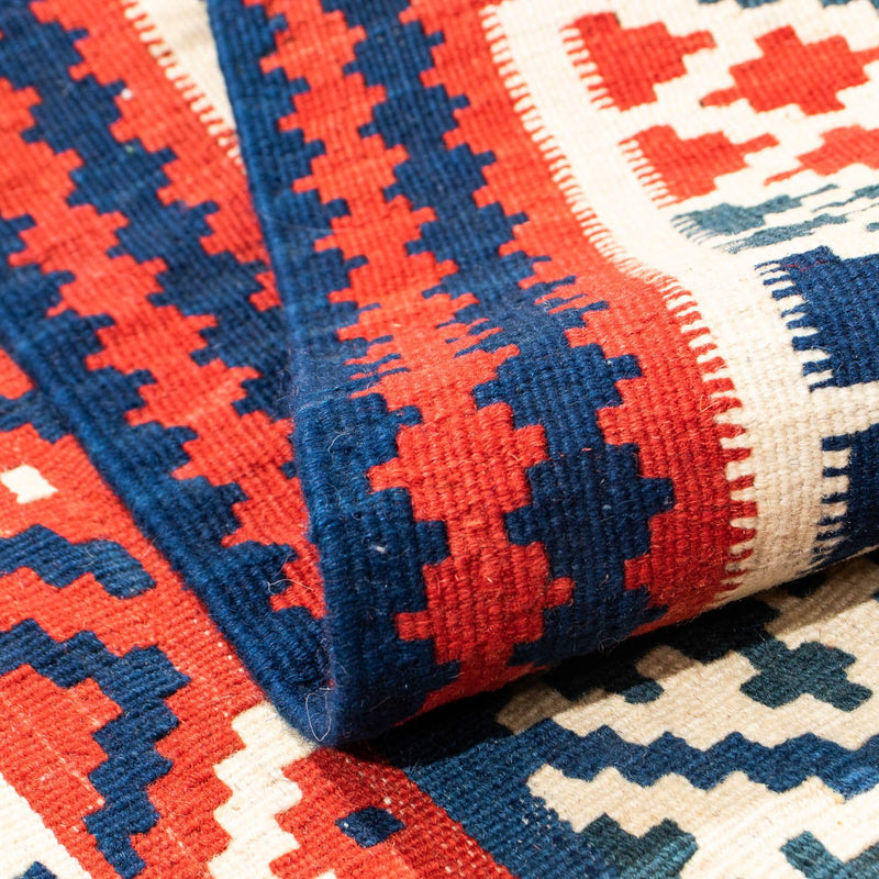 Alfombra Kelim - Oriental cuadrado  - 100 x 95 cm - azul oscuro