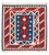 Alfombra Kelim - Oriental cuadrado  - 105 x 104 cm - azul oscuro