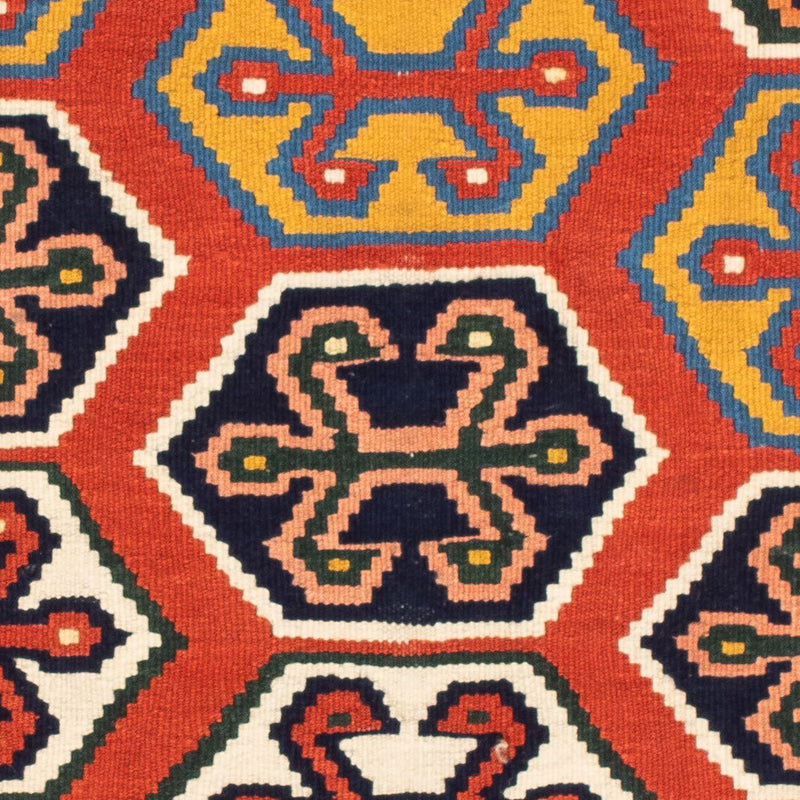 Alfombra Kelim - Oriental cuadrado  - 105 x 103 cm - rojo