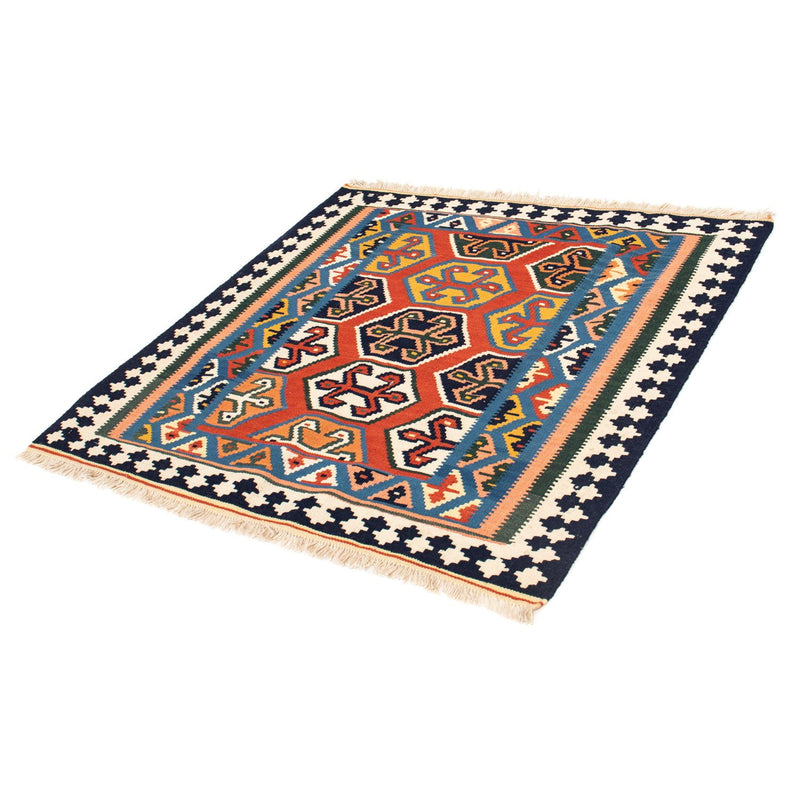 Alfombra Kelim - Oriental cuadrado  - 105 x 103 cm - rojo