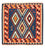 Alfombra Kelim - Oriental cuadrado  - 100 x 98 cm - azul oscuro