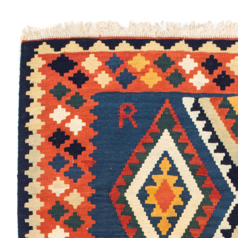 Alfombra Kelim - Oriental cuadrado  - 100 x 98 cm - azul oscuro