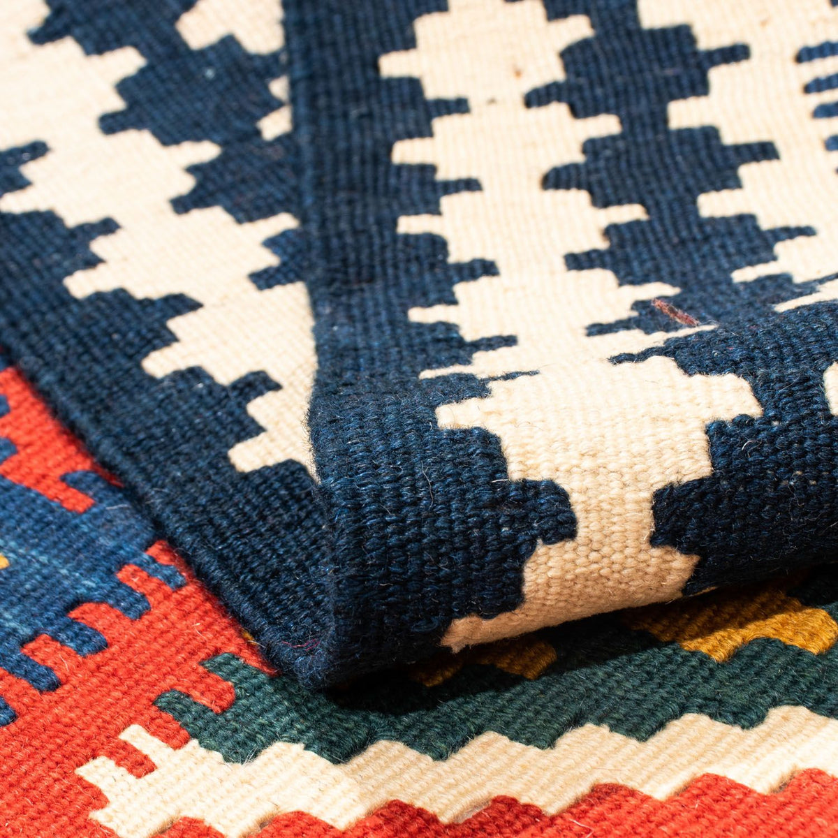 Alfombra Kelim - Oriental cuadrado  - 107 x 103 cm - rojo