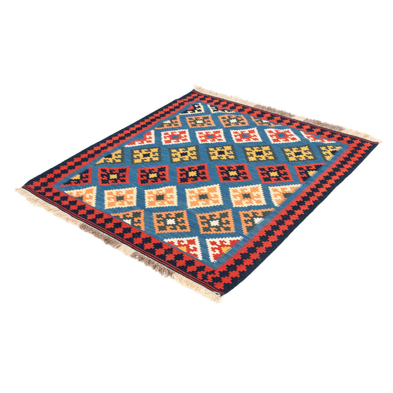 Alfombra Kelim - Oriental cuadrado  - 110 x 107 cm - azul