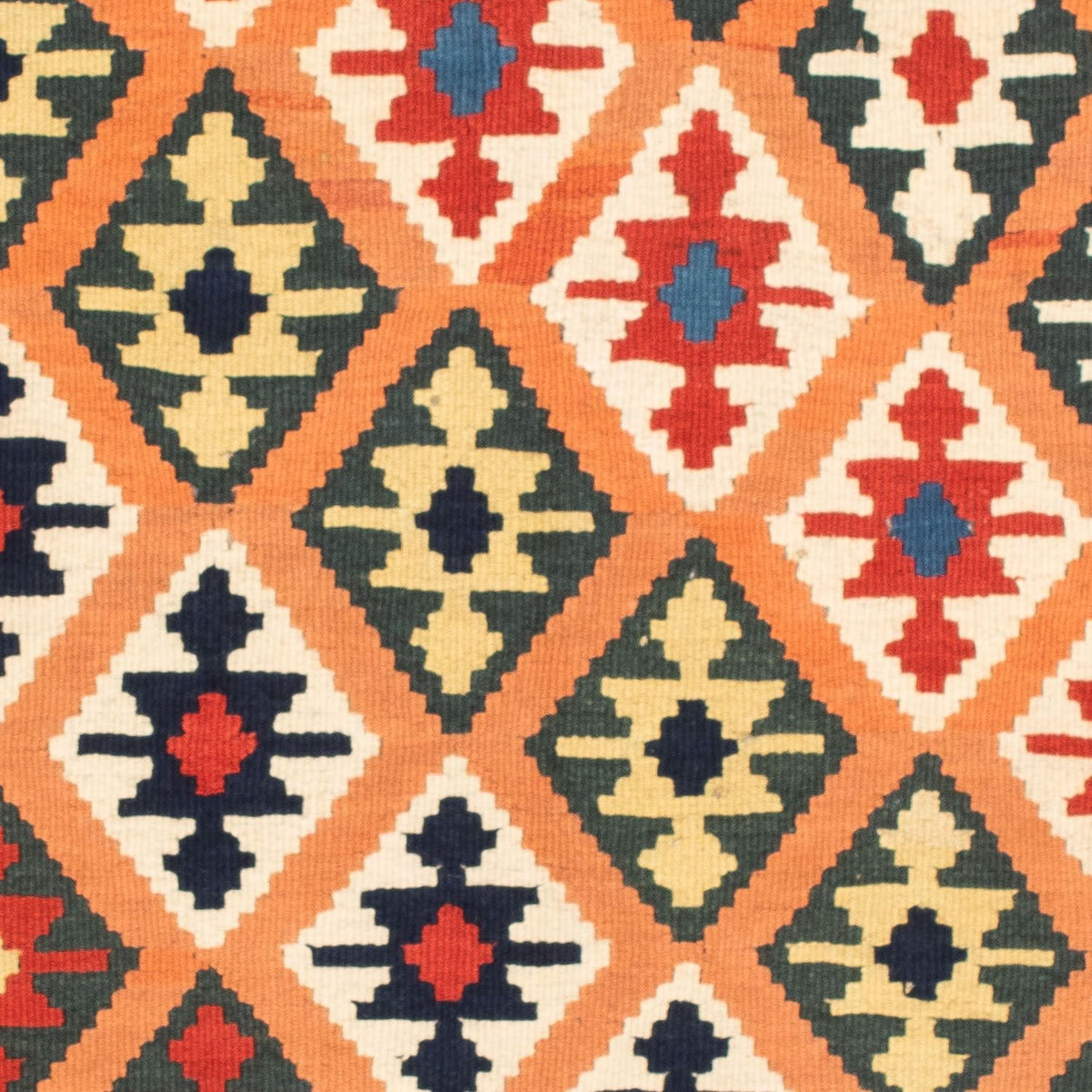 Alfombra Kelim - Oriental cuadrado  - 103 x 100 cm - marrón claro